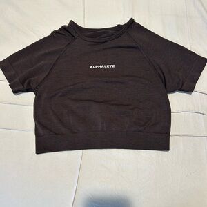 Alphalete Women's Brown Short Sleeve Tee